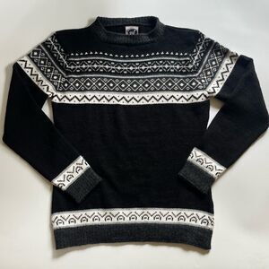 Artesania Alpaca Blend Fair Isle Sweater Handmade In Peru